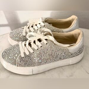 Betsey Johnson “Sidny” Rhinestone Platform Sneakers — Women’s Size 9